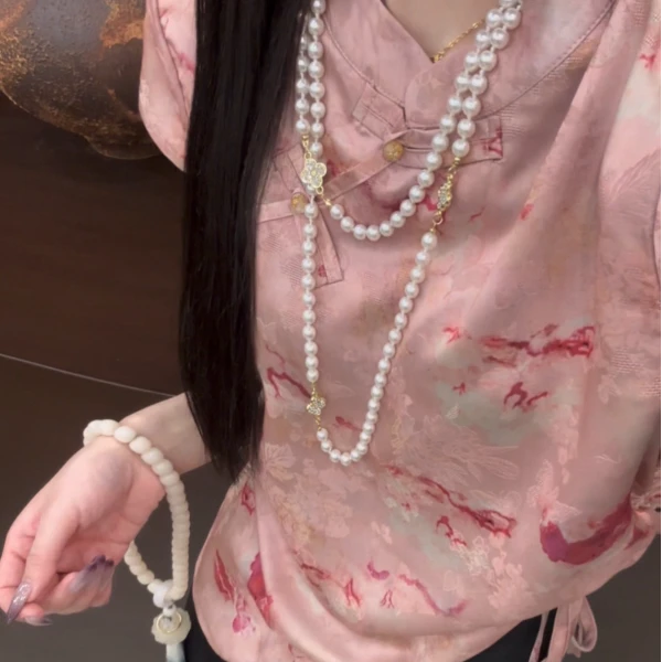 璐璐定制--2025夏季新新中式无袖衬衫薄款国风重工立领盘扣上衣