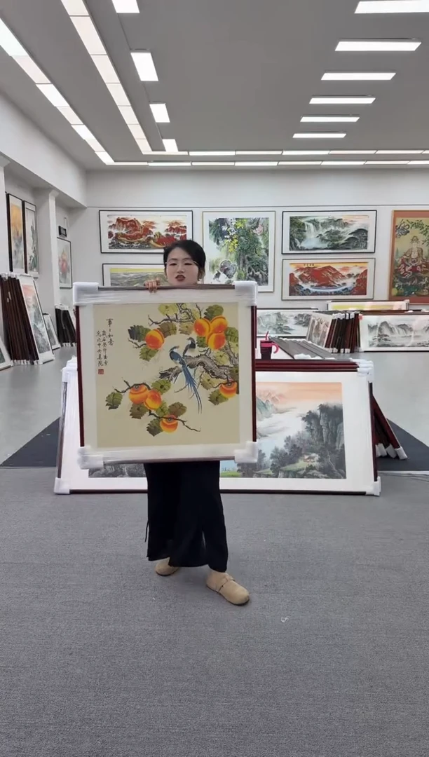 国画手绘  80*80  事事如意