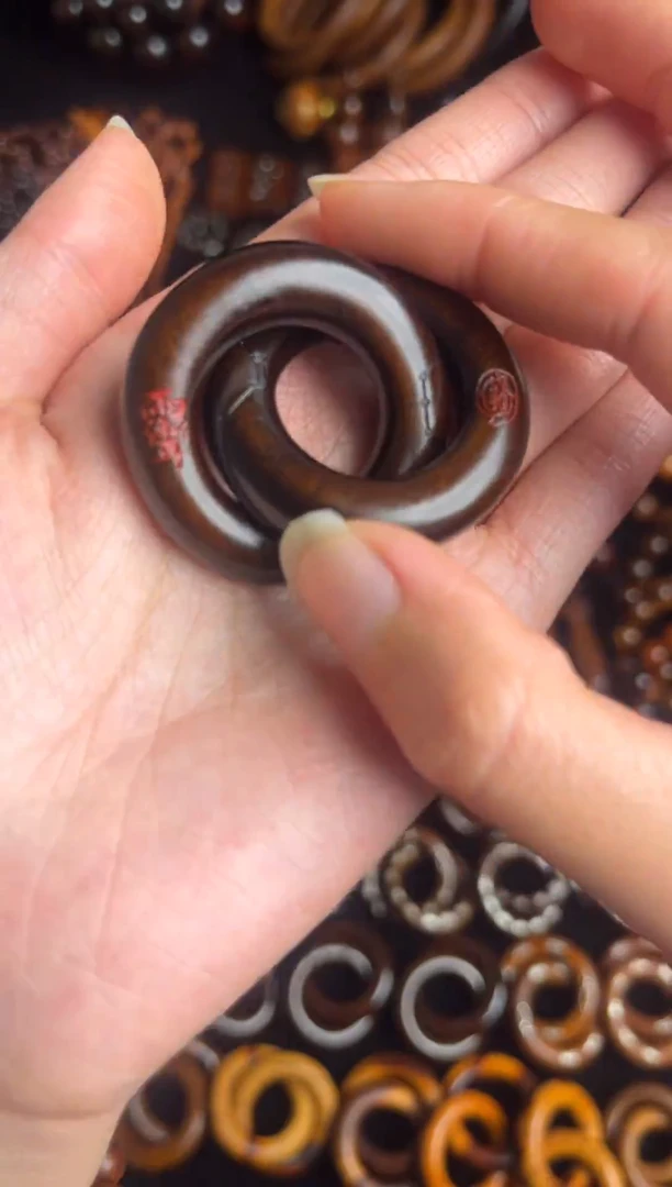 枣木雷击枣木玉化朱砂紫薇金光乾坤圈2.0