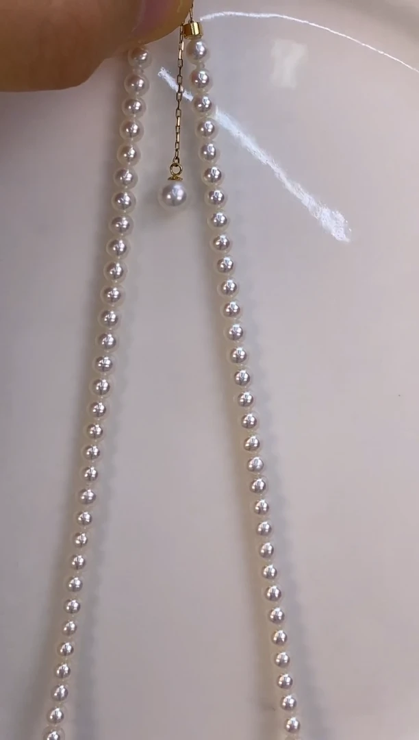 项链18K金镶嵌淡水珍珠4