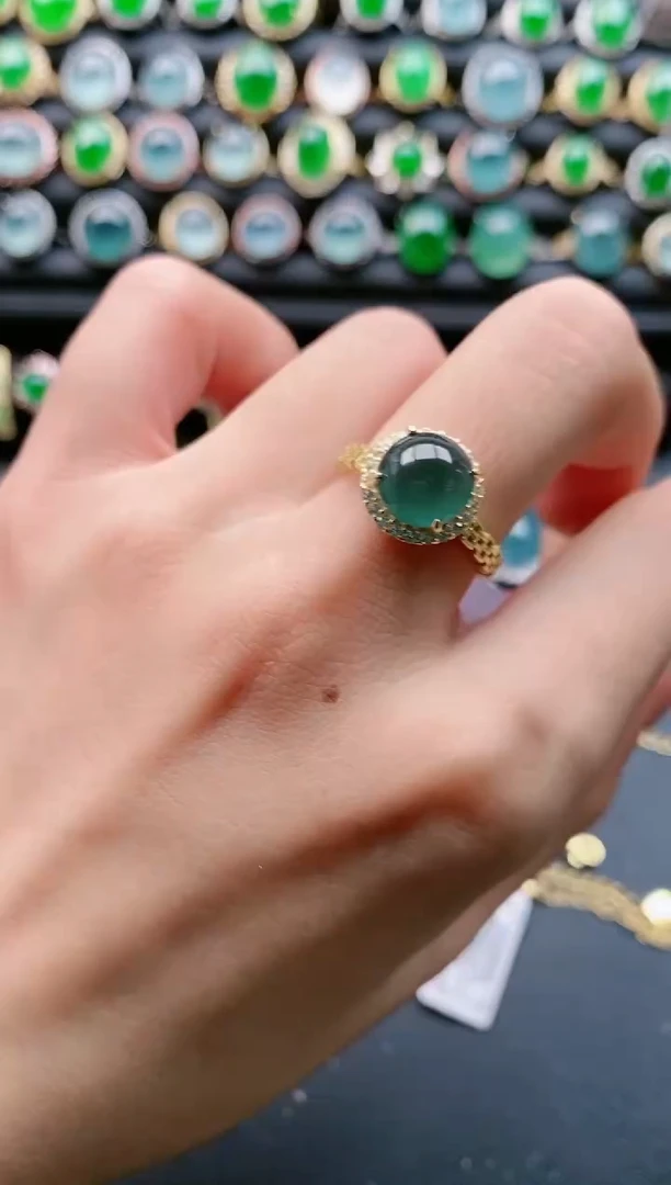 【闪购商品】翡翠戒指银S925镶嵌11111111