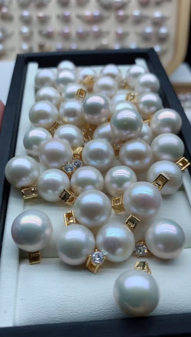 吊坠(不含链)银S925镶嵌淡水珍珠多样性发其一，非无暇