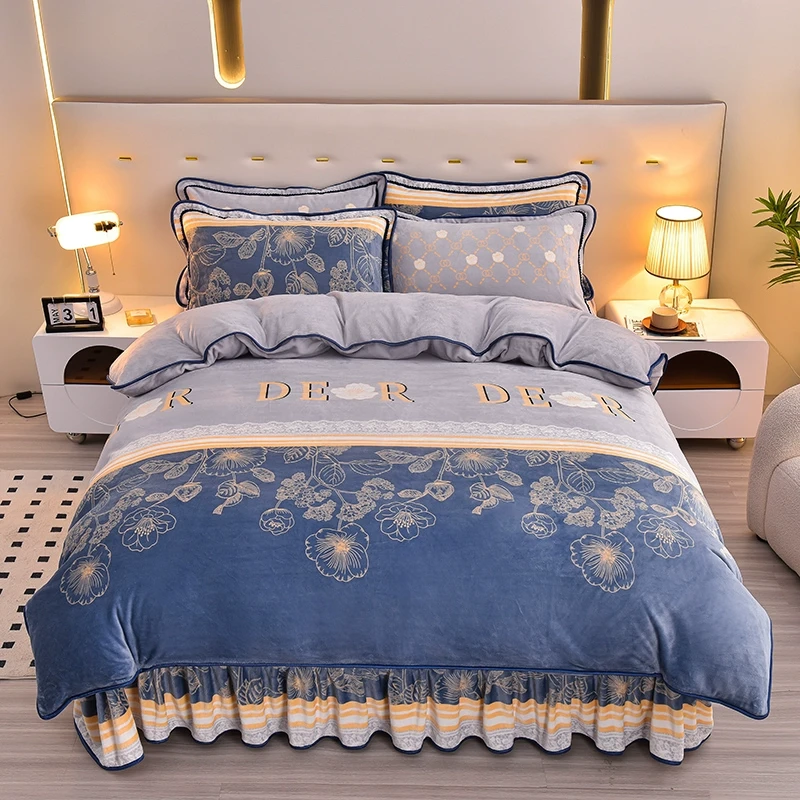 宝宝绒被套单件-爱在花期-兰