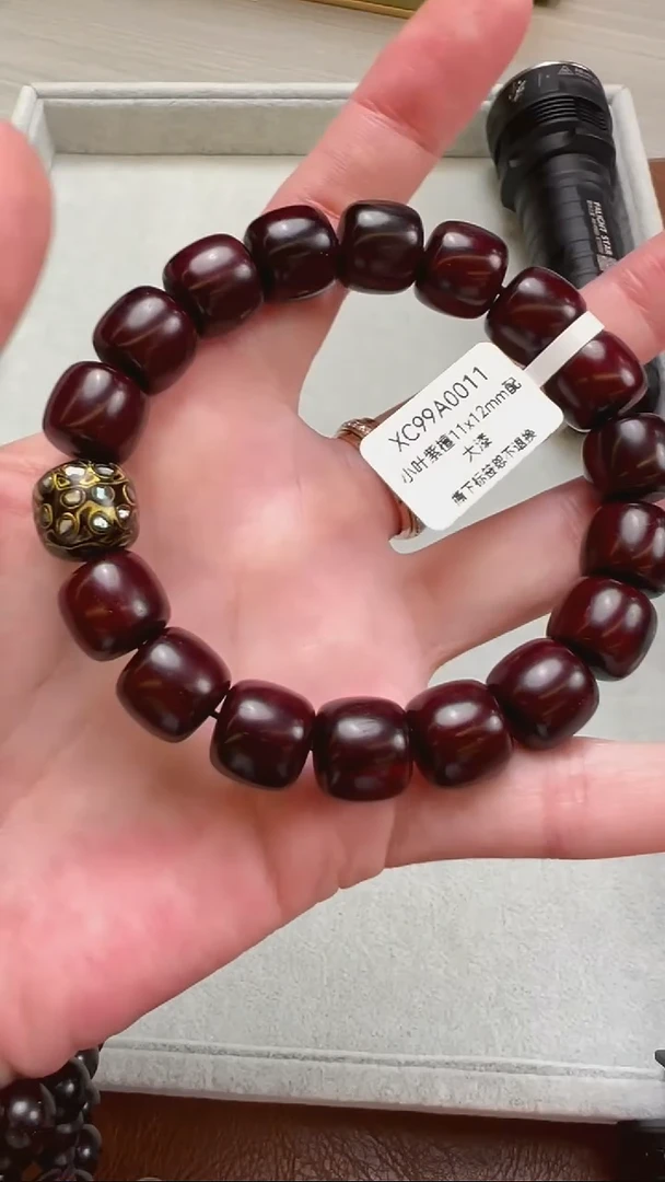 檀香紫檀（小叶紫檀）手串/手链12x13mm