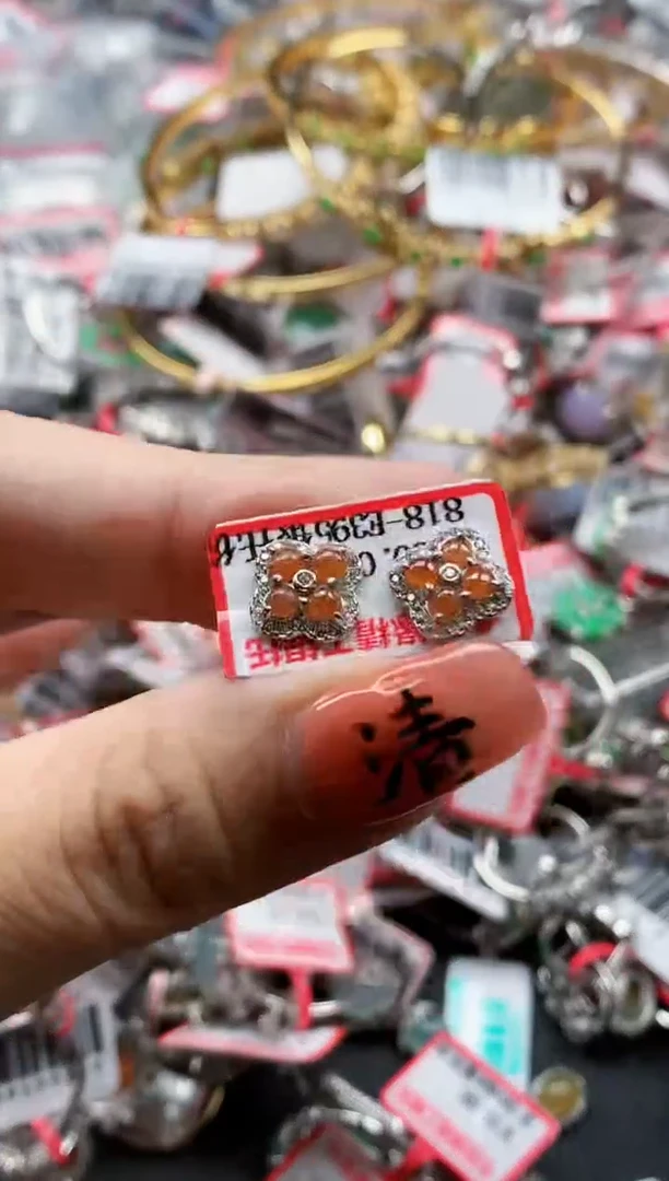 银S925镶嵌戒指翡翠天然A货缅甸翡翠