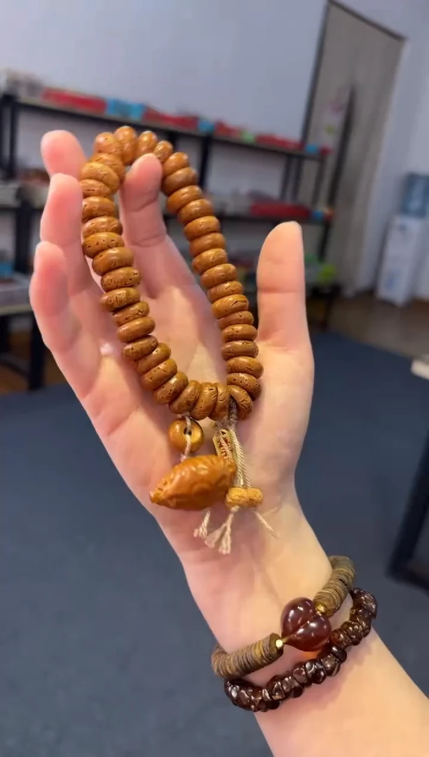 吊坠菩提根/象牙果 桃核甜甜圈【有钱有余】手持