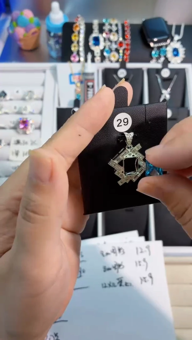 无铜合金29号 8*10长倒 冰花空托 镀990