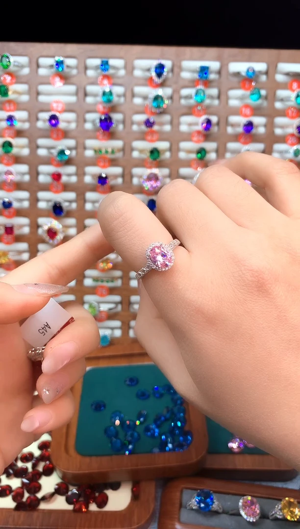 无925银粉色高订典藏轻奢戒指