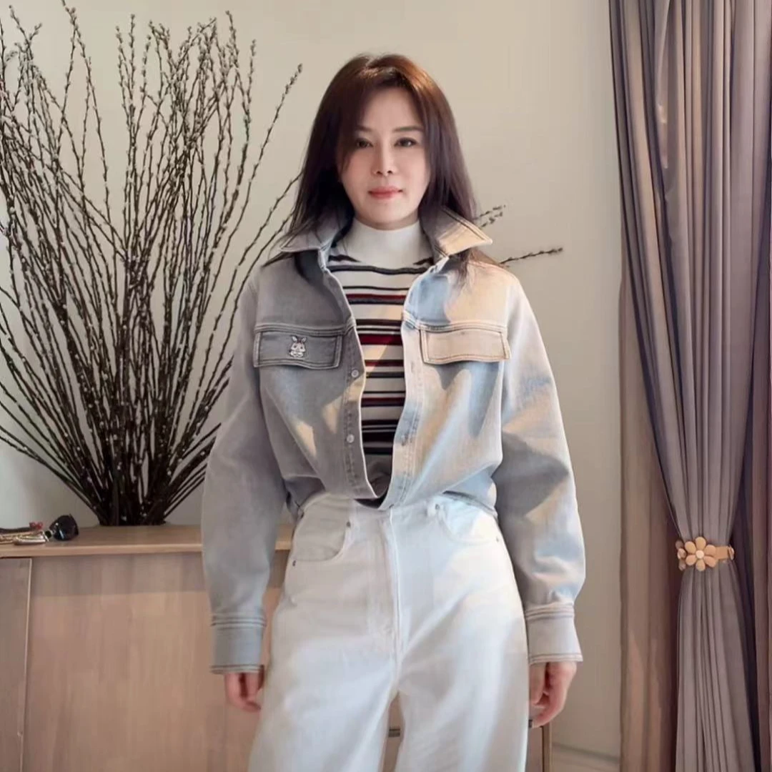 璇之恋·王璇里昂牛仔衬衫（牛仔灰）