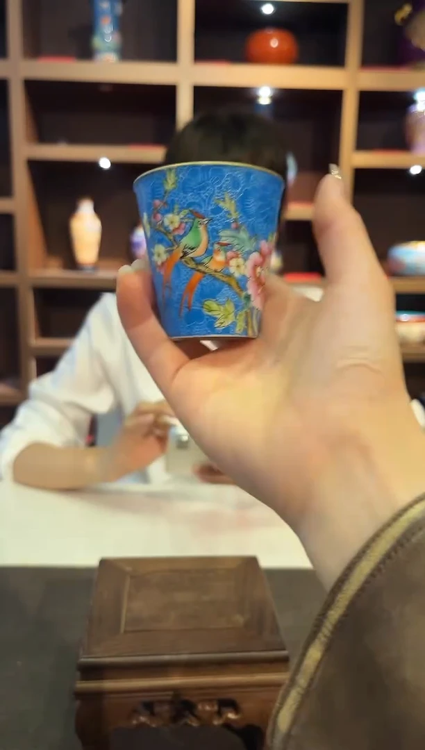 摆件景德镇陶瓷张文月扒花0012