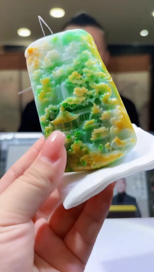 未镶嵌定制翡翠17/1005/C/发其一件/山水