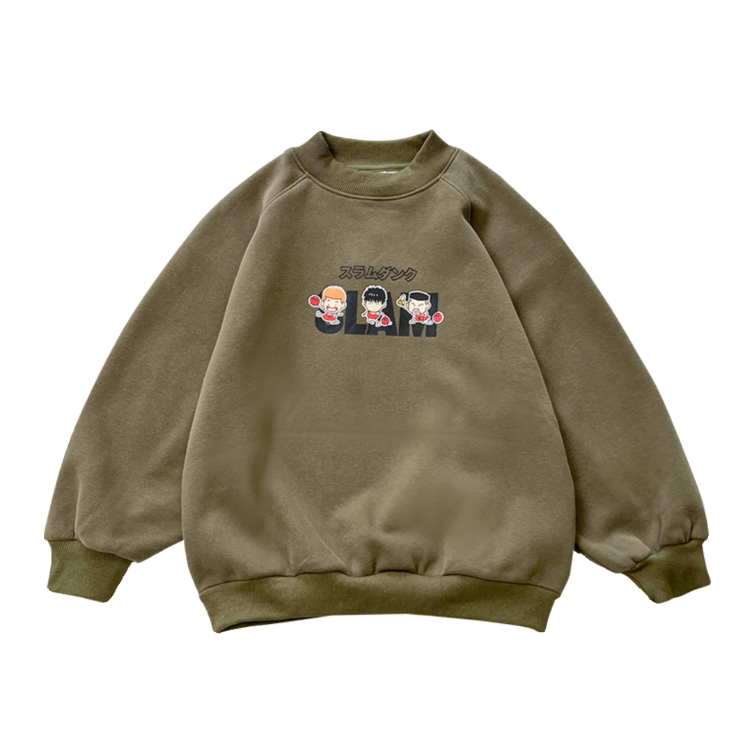 Y7168男童加绒卫衣儿童一体绒套头外套