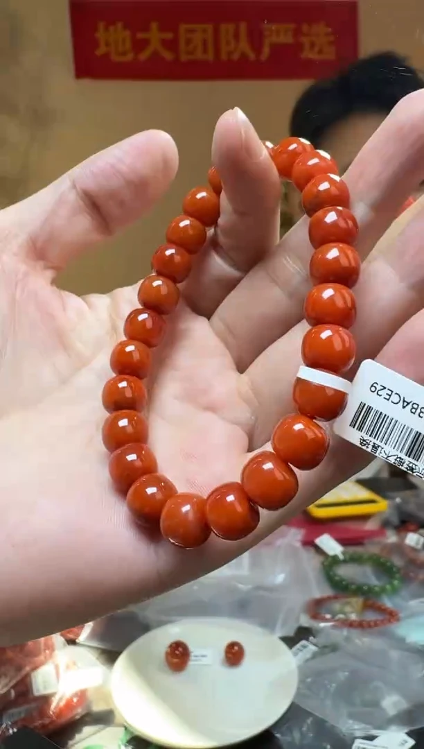 未镶嵌手串南红玛瑙约9-10mm南红老型珠单圈