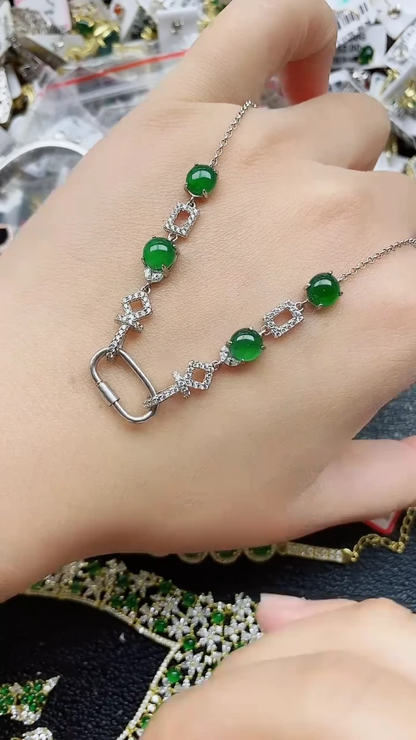 银S925镶嵌戒指翡翠1