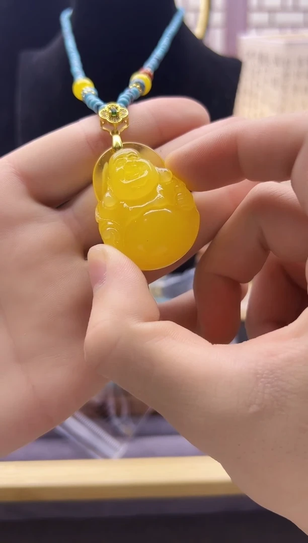 【闪购商品】蜜蜡颈饰14K金镶嵌X148