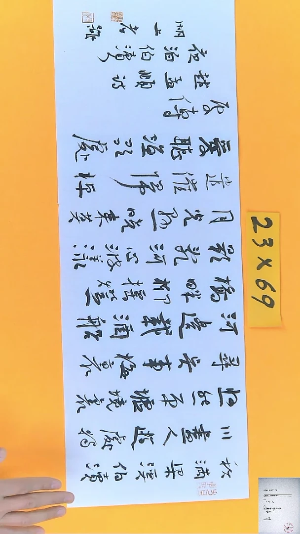 【闪购商品】书法江孝龙书法作品夜泊伯渎23*69