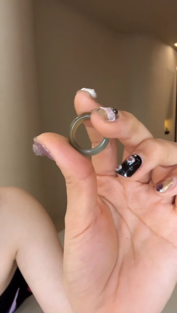 【闪购商品】和田玉戒指未镶嵌14码且末蓝（带糖）多样性发其一