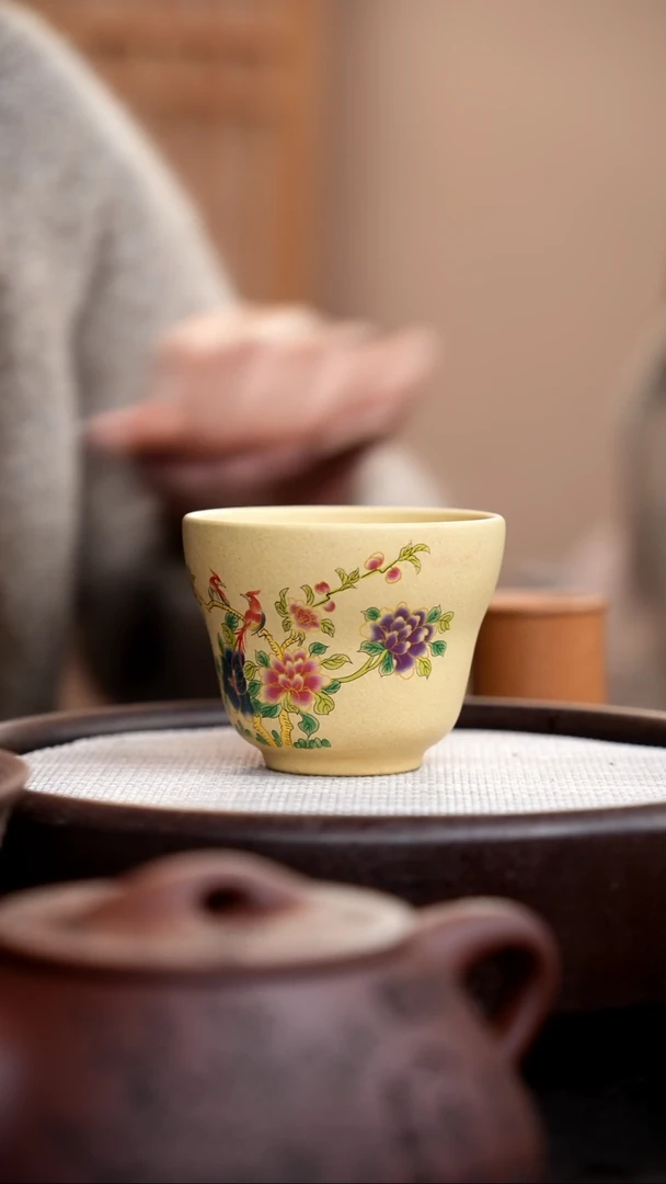 【闪购商品】紫砂茶壶本山绿葫芦杯双鸟