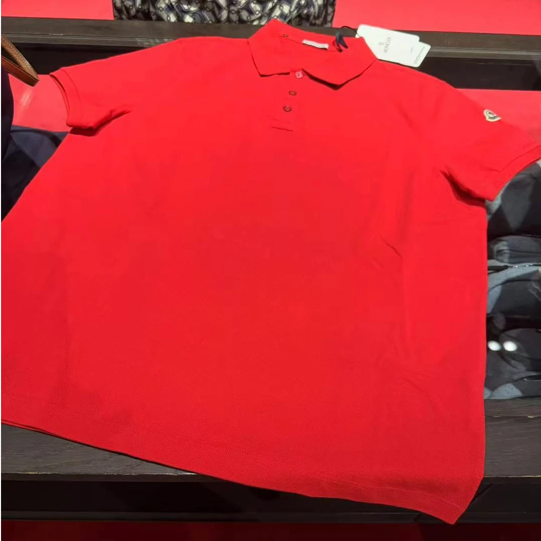 【巴黎直邮】Moncler盟可睐男士红色时尚休闲短袖POLO衫 I10918A