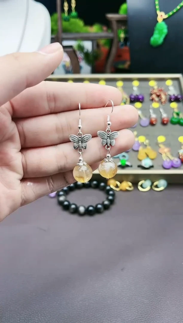 【闪购商品】水晶耳饰银S925镶嵌116000