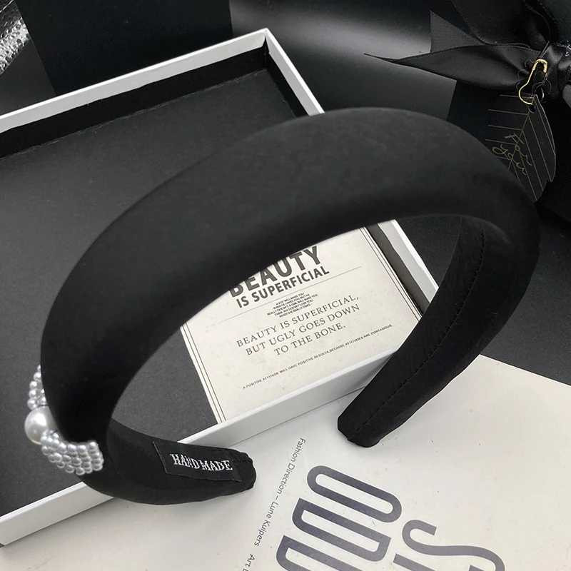 新款黑色轻奢风发箍女士原创设计简约小香风头箍压发高颅顶外出