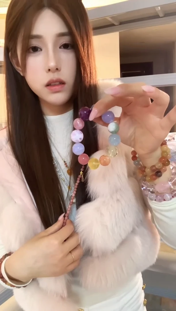 未镶嵌手串水晶多宝蓝纹蓝晶手串女款氛围感手串多样性发其一65号