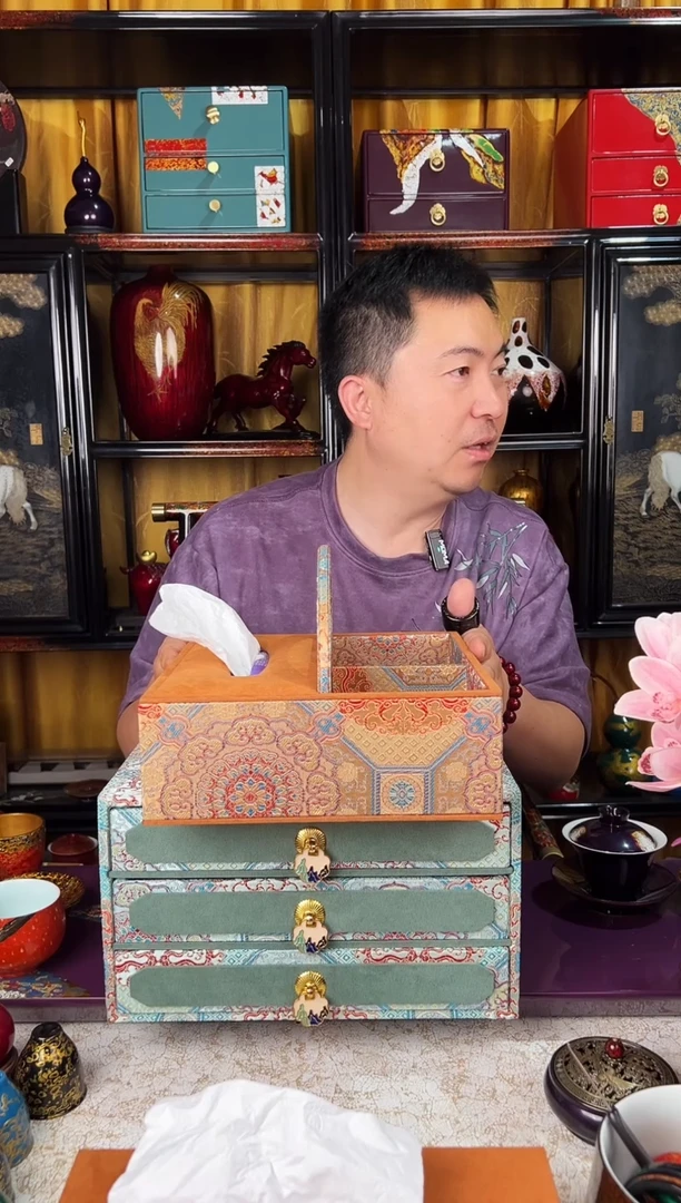 23收纳织锦纸巾盒-太古大漆