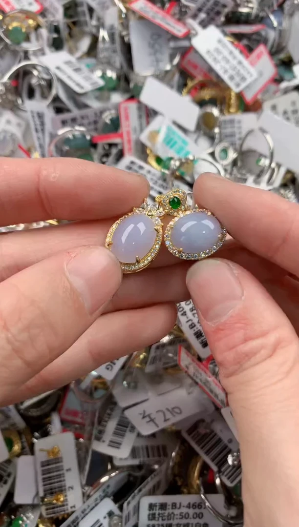 银S925镶嵌戒指翡翠666        2