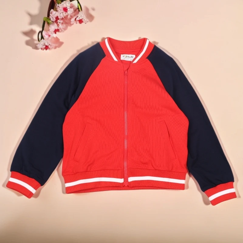 A4-1032玛儿童针织棒球领外套(03210012)