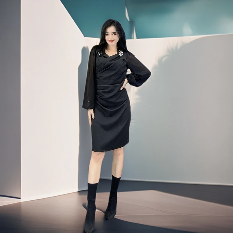 xoh春秋连衣裙4颜色气质时尚百搭显瘦