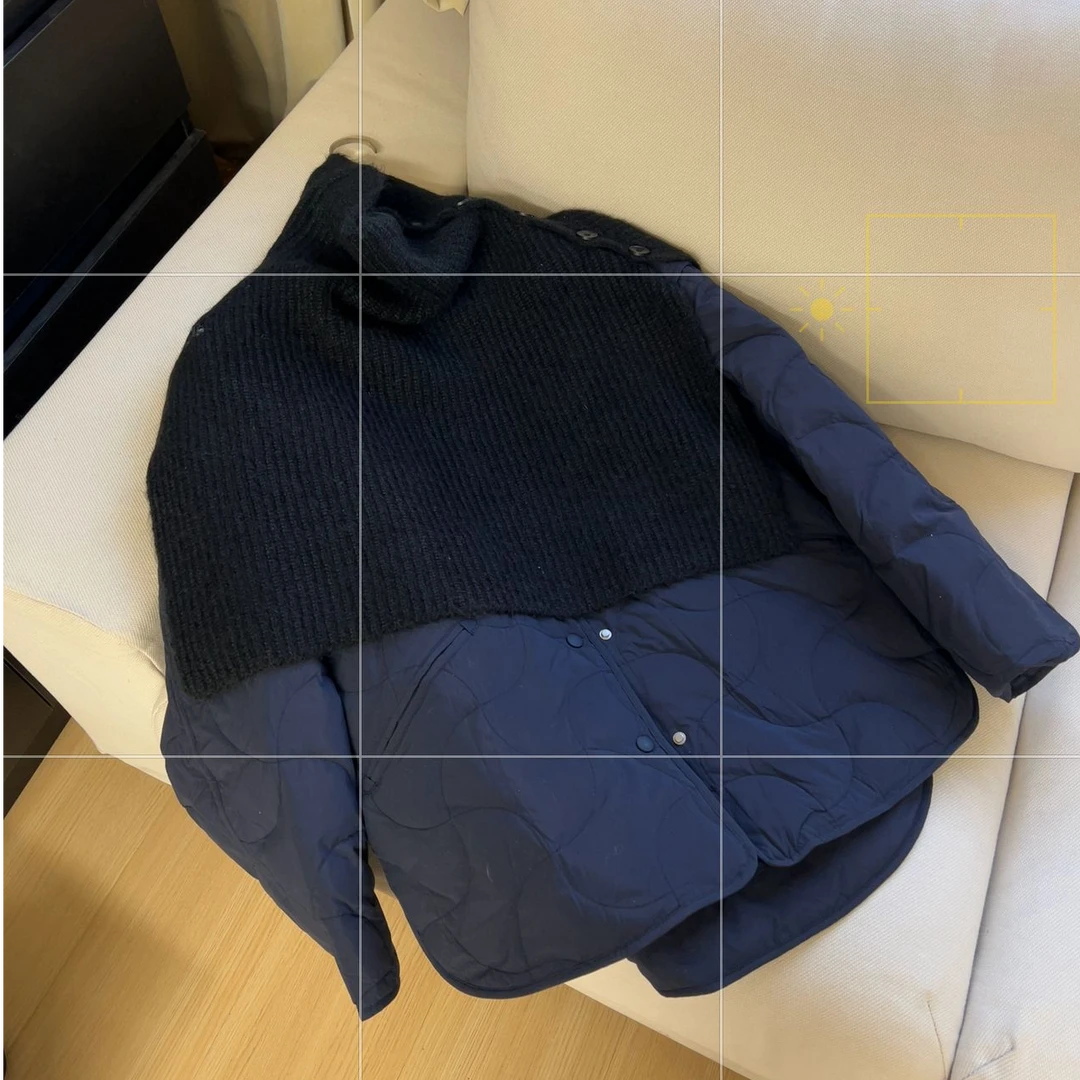 itisdalian”圆舞曲“韩风披肩两件套蓬松羽绒服