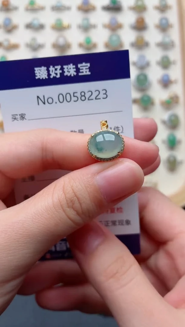 银S925镶嵌戒指翡翠.