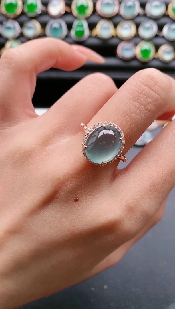 【闪购商品】翡翠戒指银S925镶嵌111111111