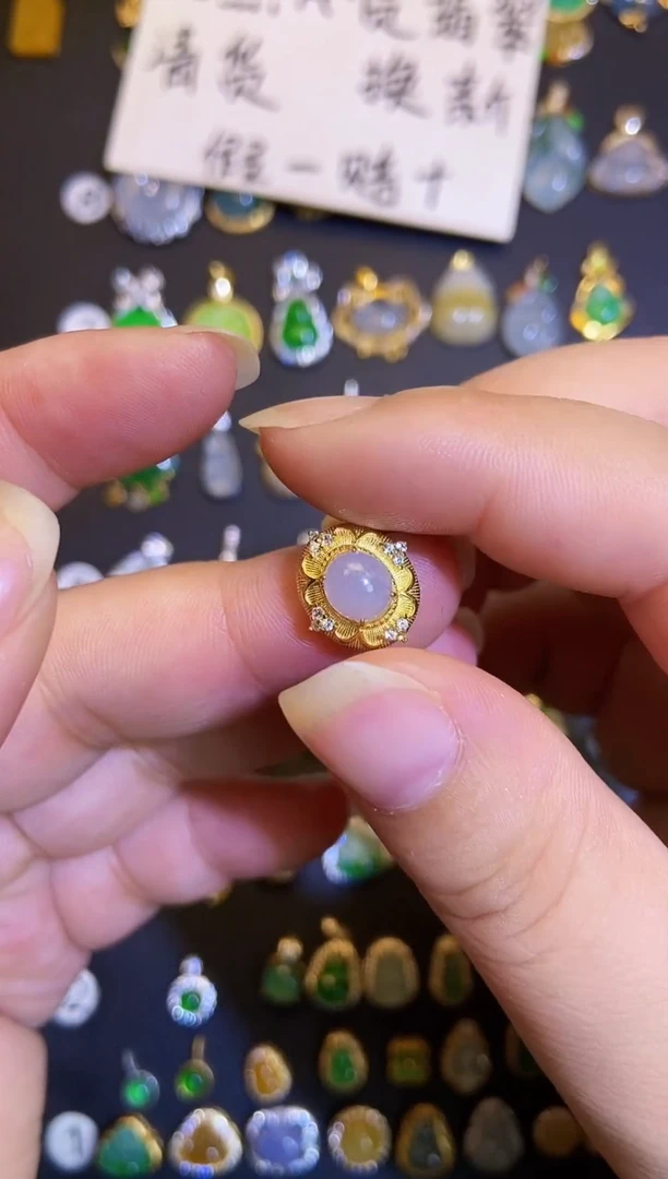 吊坠(不含链)银S925镶嵌翡翠1