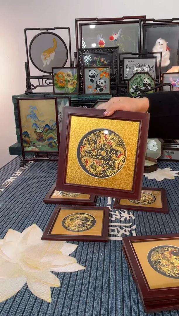 刺绣非遗双面绣摆台