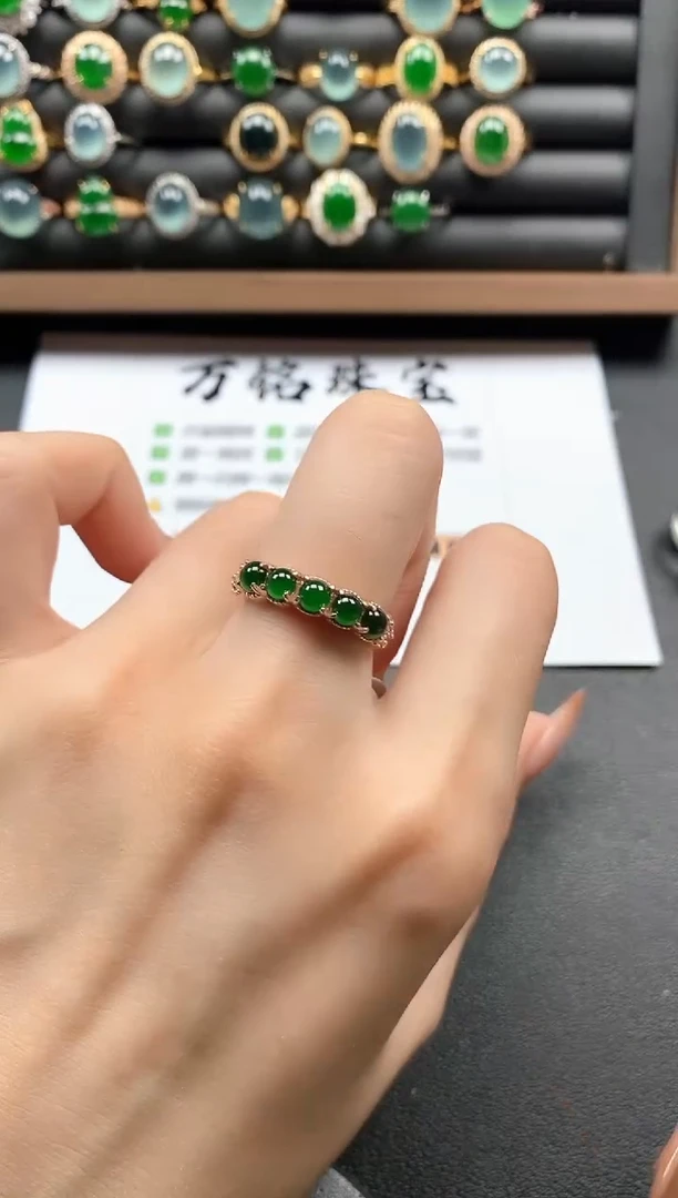银S925镶嵌戒指翡翠51511