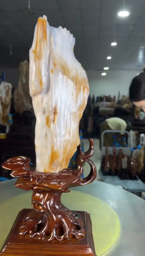 未镶嵌摆件硅化玉42