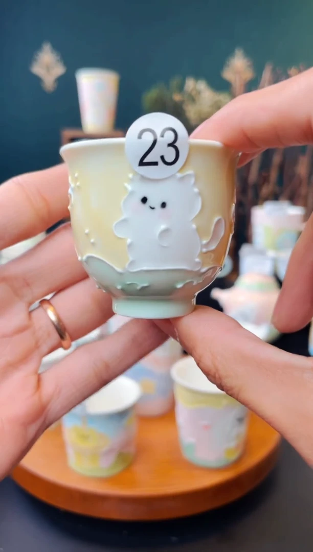 漫甜手工手绘茶杯023