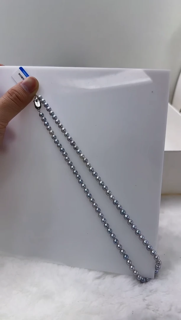 【闪购商品】海水珍珠DA银S925镶嵌t853 灰珠串6