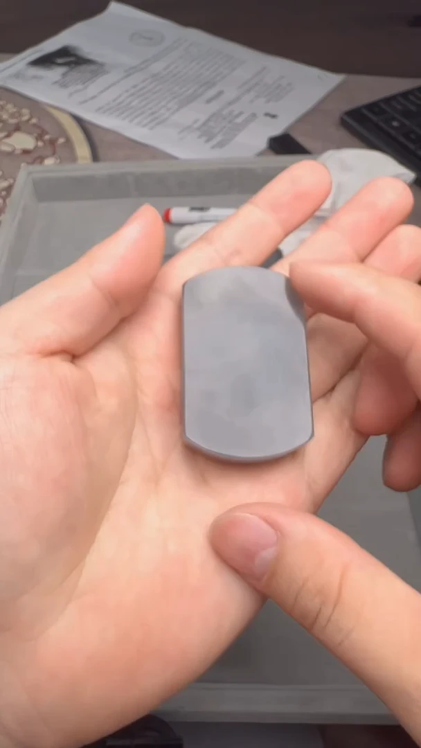 吊坠(不含链)未镶嵌和田玉烟紫无事牌