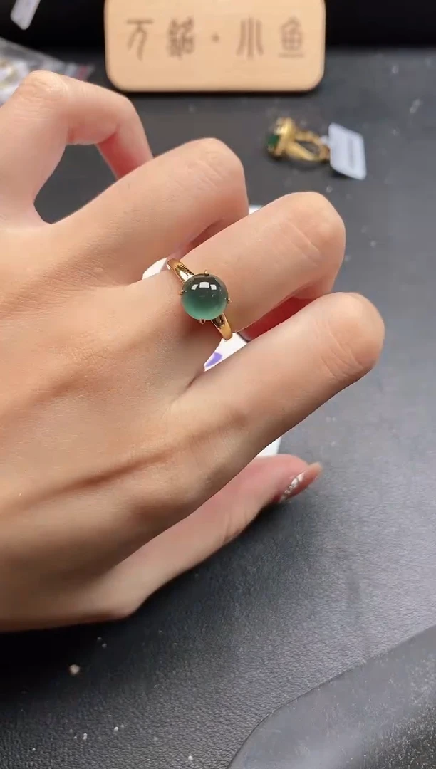 银S925镶嵌戒指翡翠51511