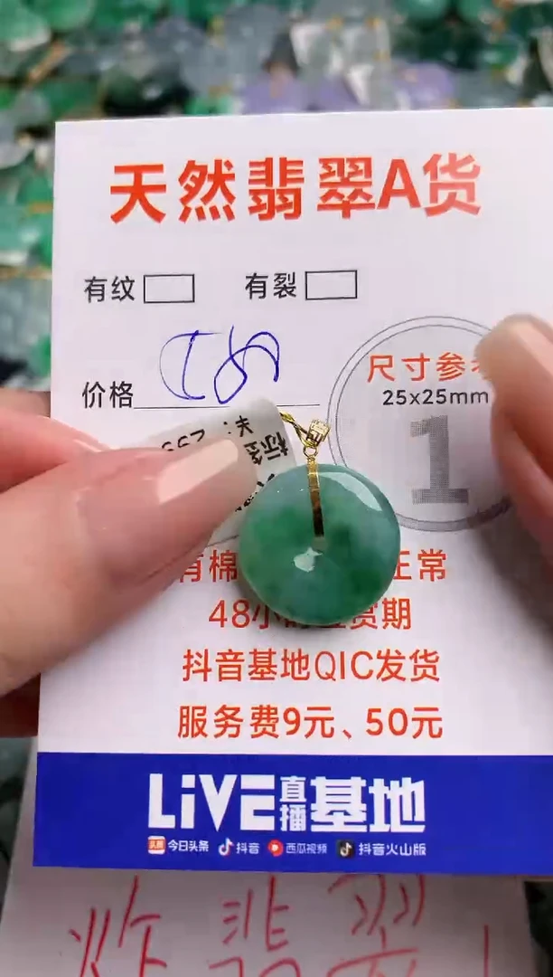 翡翠18K金镶嵌颈饰0717400445