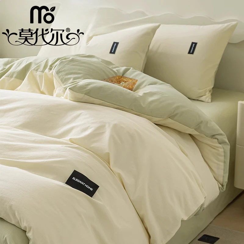 莫代尔床上四件套纯棉全棉2025新款春季床单被套床笠三件套床品