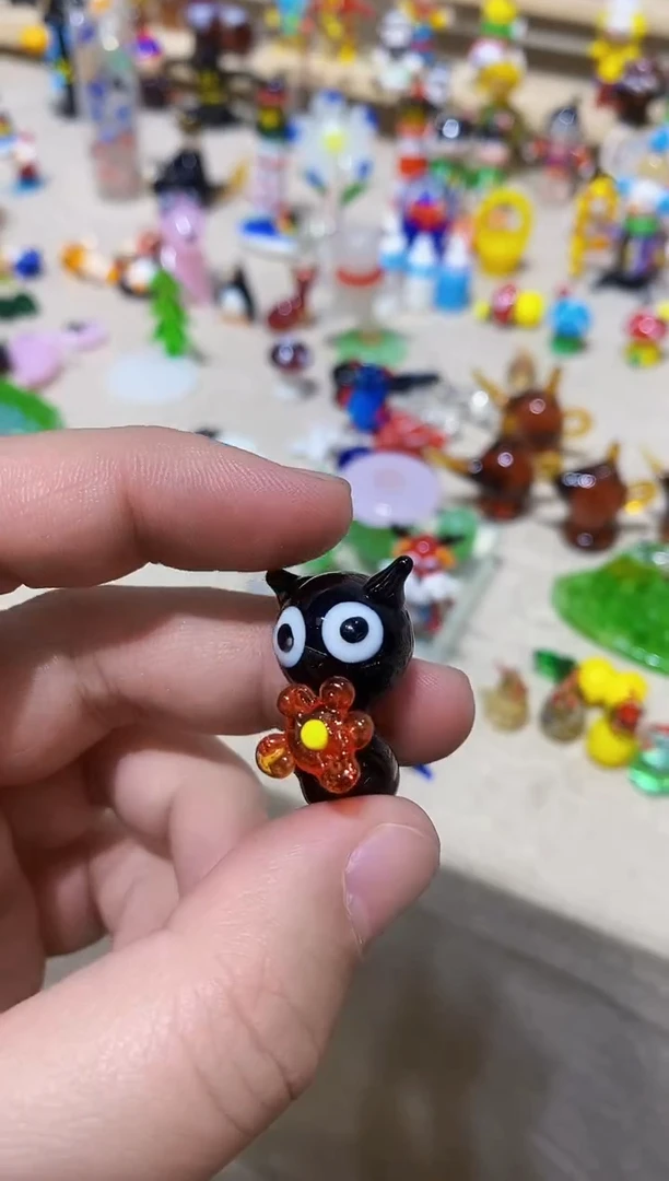 【闪购商品】琉璃手工艺品抱花猫