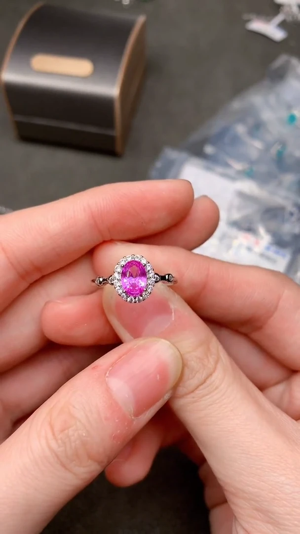 【闪购商品】彩色蓝宝石戒指银S925镶嵌.......