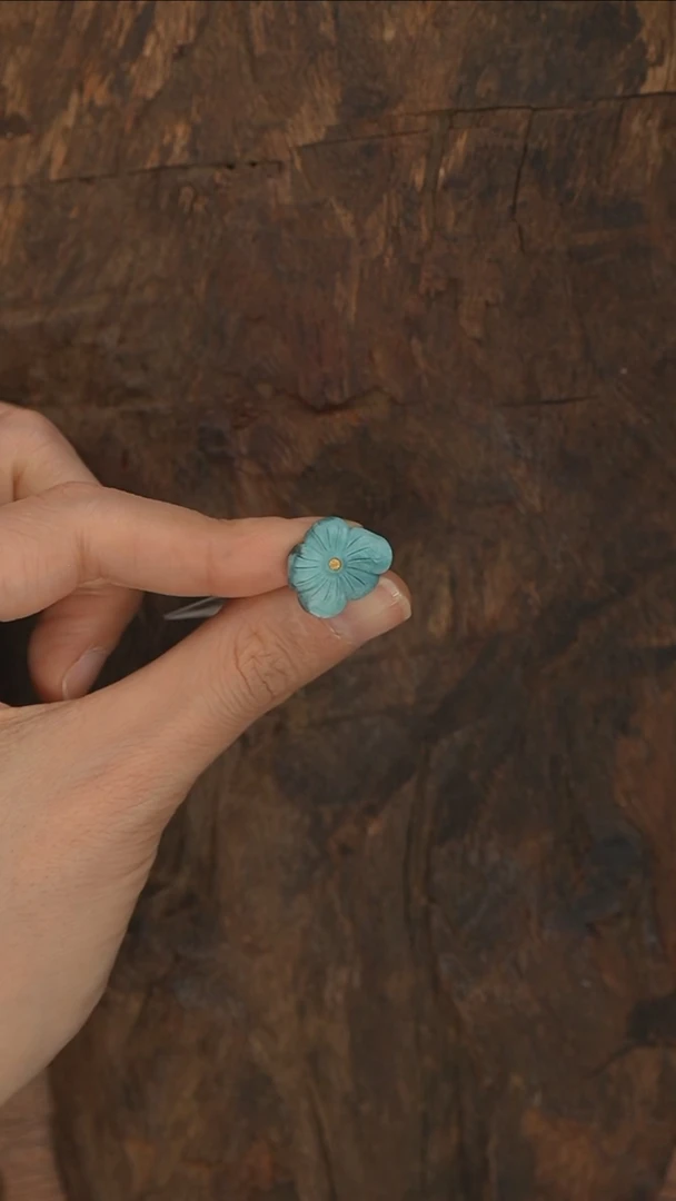 【闪购商品】绿松石卡子18K金镶嵌S2661-定制