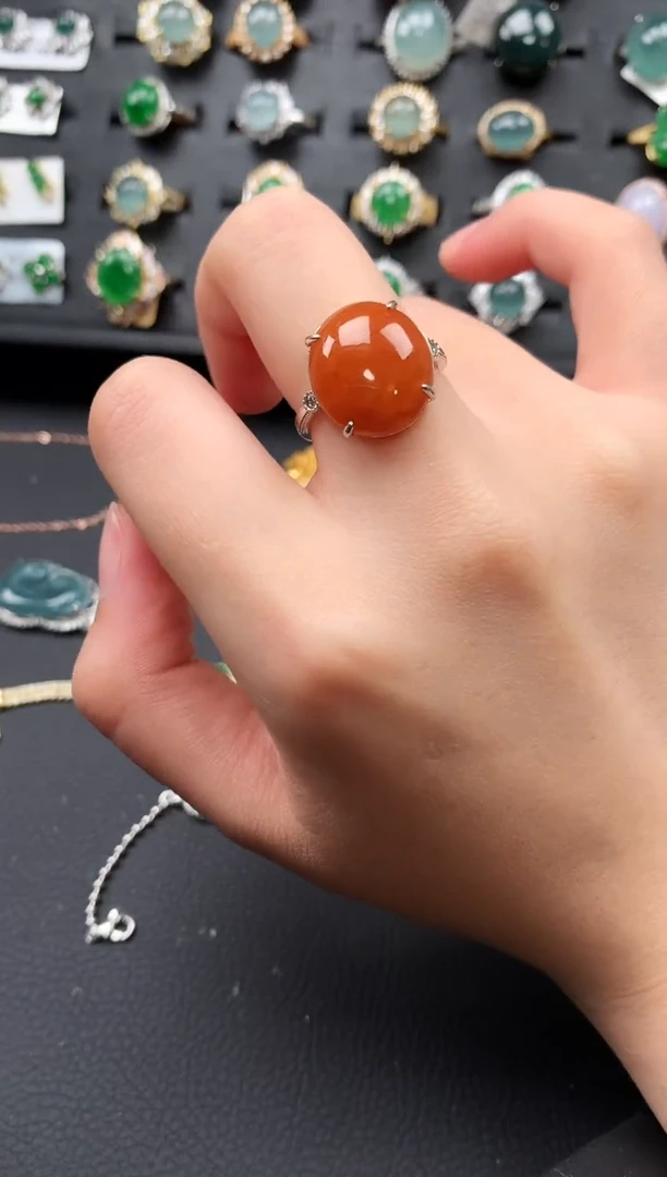 【闪购商品】翡翠戒指银S925镶嵌36546