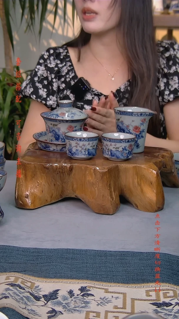 简装家用款4件套 老陶泥开片纹陶瓷茶具
