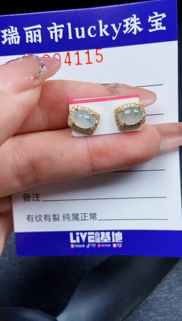 翡翠银S925镶嵌颈饰4115
