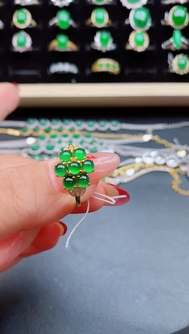 【闪购商品】翡翠戒指银S925镶嵌221321